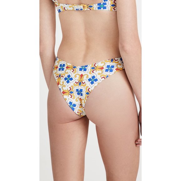 WeWoreWhat Delilah Bikini Bottom in Pearl Tile Multi Medium New Nwt Swimsuit - Picture 2 of 13